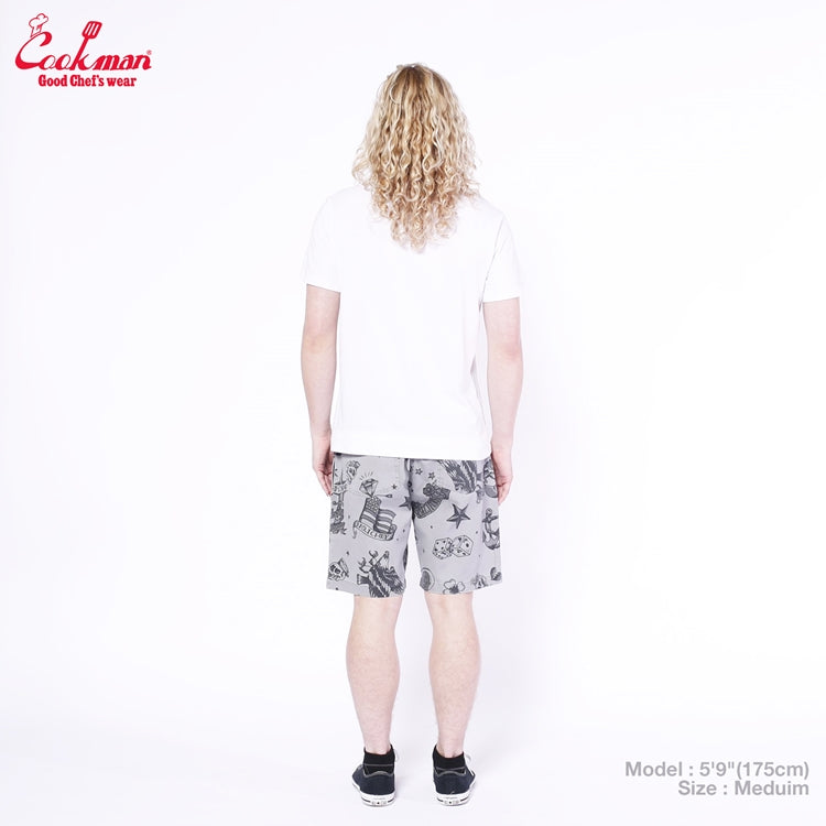 Chef Short Pants - Old Tattoo : Gray