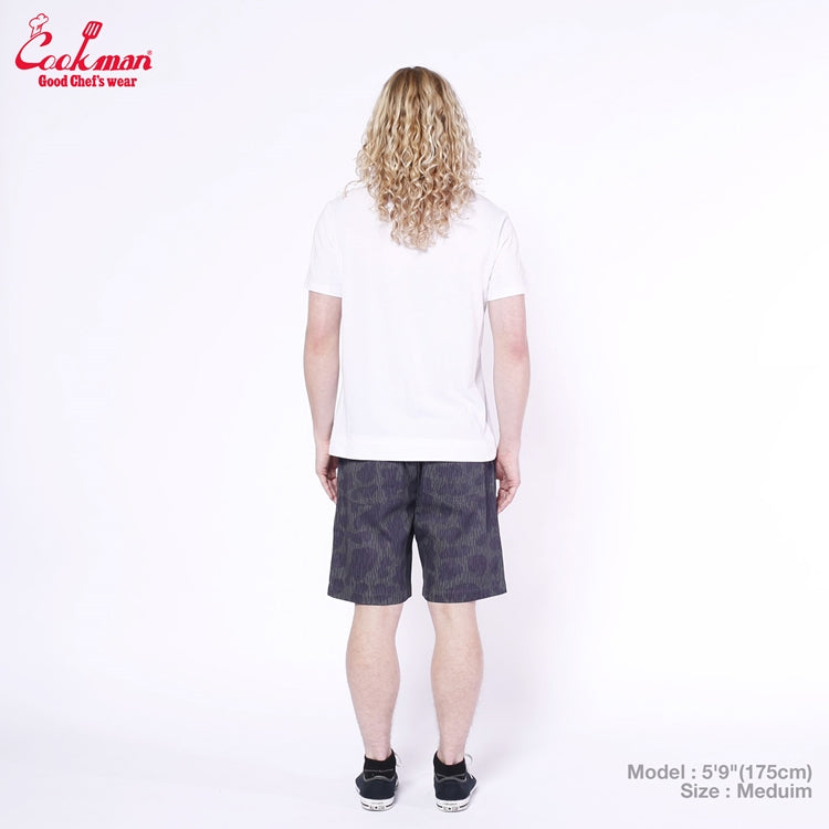 Chef Short Pants Front Pocket - Raindrop Camo : Gray