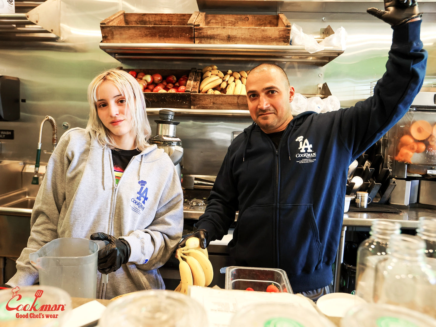 Zip-up Hoodie - Chef Hat LA : Navy