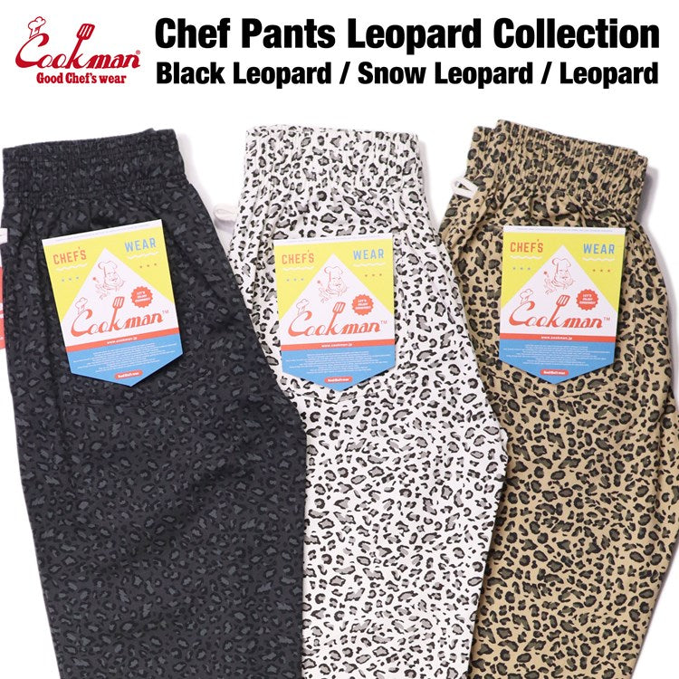 Chef Pants - Black Leopard