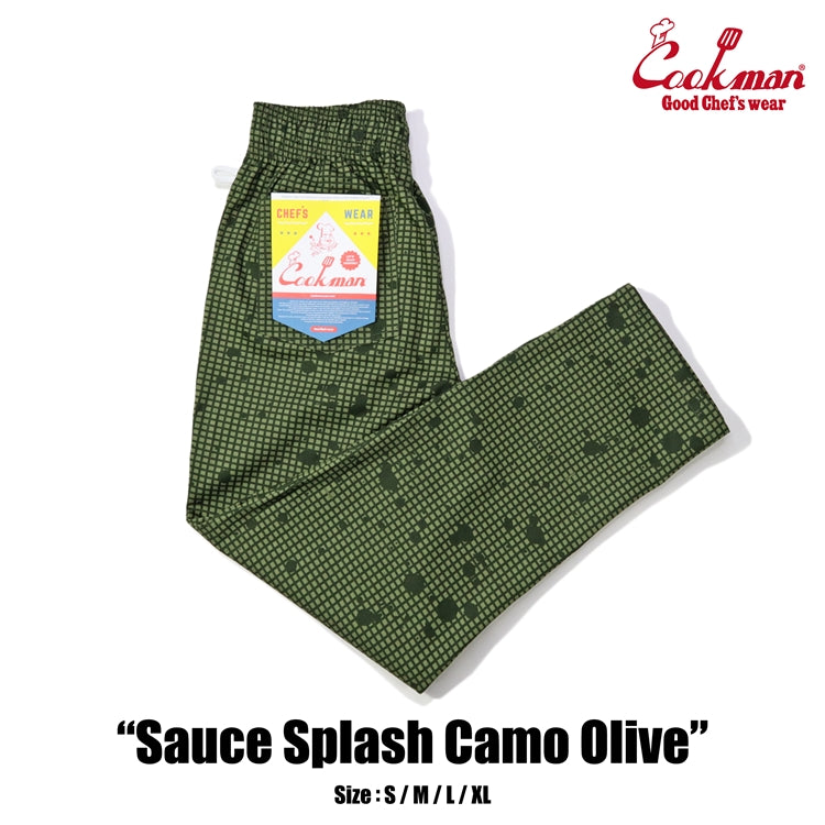 Chef Pants - Sauce Splash Camo : Olive