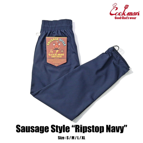 Chef Pants - Sausage Style Ripstop : Navy