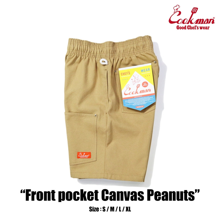 Chef Short Pants  Front pocket - Duck Canvas Peanuts