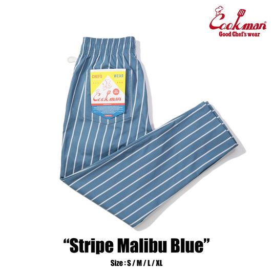 Cookman Chef Pants - Stripe : Malibu Blue