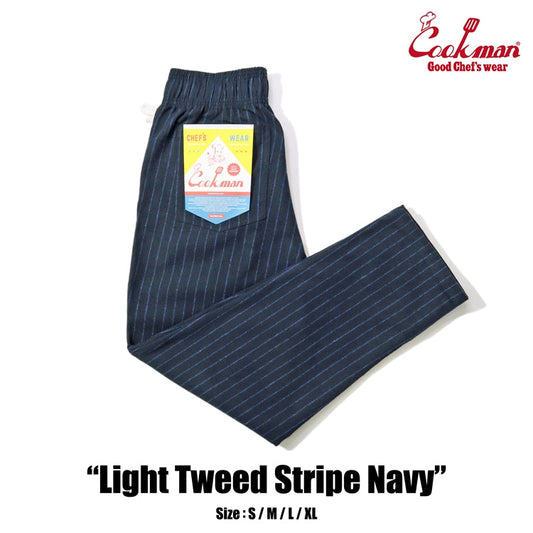 Cookman Chef Pants - Light Tweed Stripe : Navy