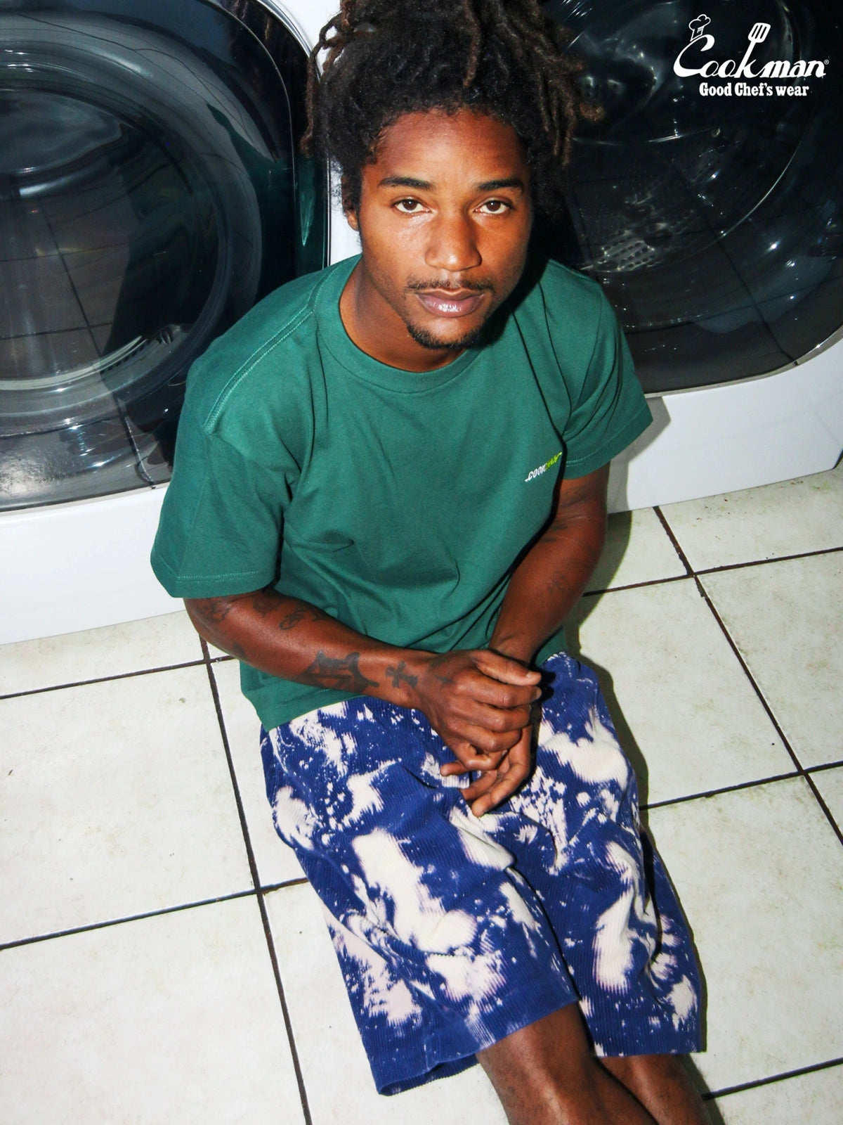 Chef Short Pants - Corduroy Bleach : Navy