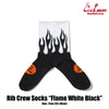 Cookman Rib Crew Socks - Flame : White Black