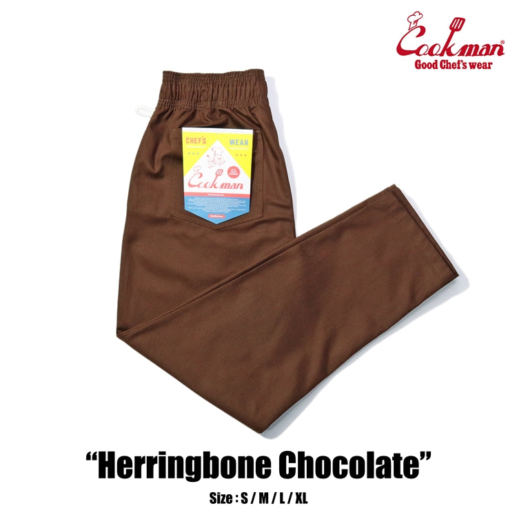 Chef Pants - Herringbone : Chocolate