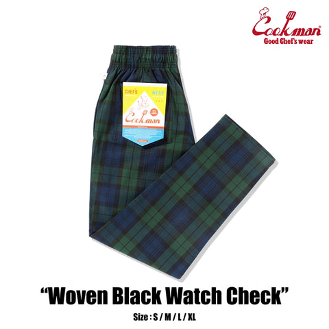 Chef Pants - Woven Black Watch Plaid