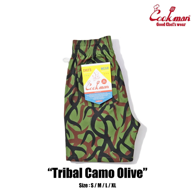 Chef Short Pants - Tribal Camo : Olive