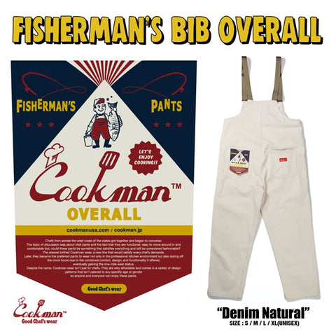 Fisherman's Bib Overall - Denim : Natural