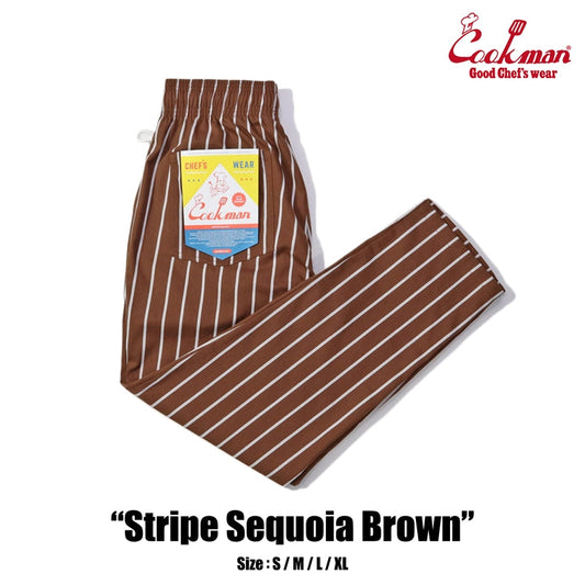 Cookman Chef Pants - Stripe : Sequoia Brown