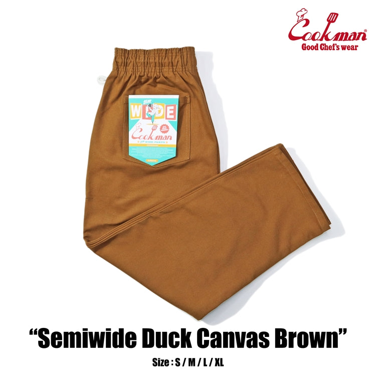 Cookman Chef Pants Semiwide - Duck Canvas : Brown