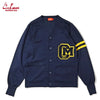 Cookman Knitted Cardigan - Letterman : Navy