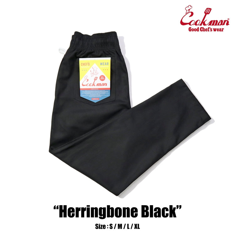 Cookman Chef Pants - Herringbone : Black