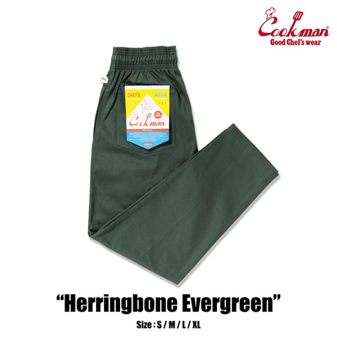 Chef Pants - Herringbone : Evergreen