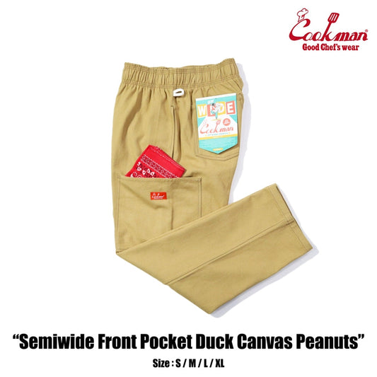 Cookman Chef Pants Semiwide - Front Pocket Duck Canvas : Peanuts