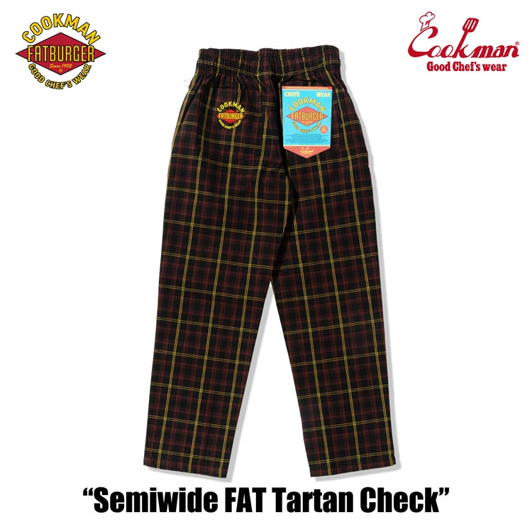 Cookman Chef Pants Semiwide : FAT Tartan Check