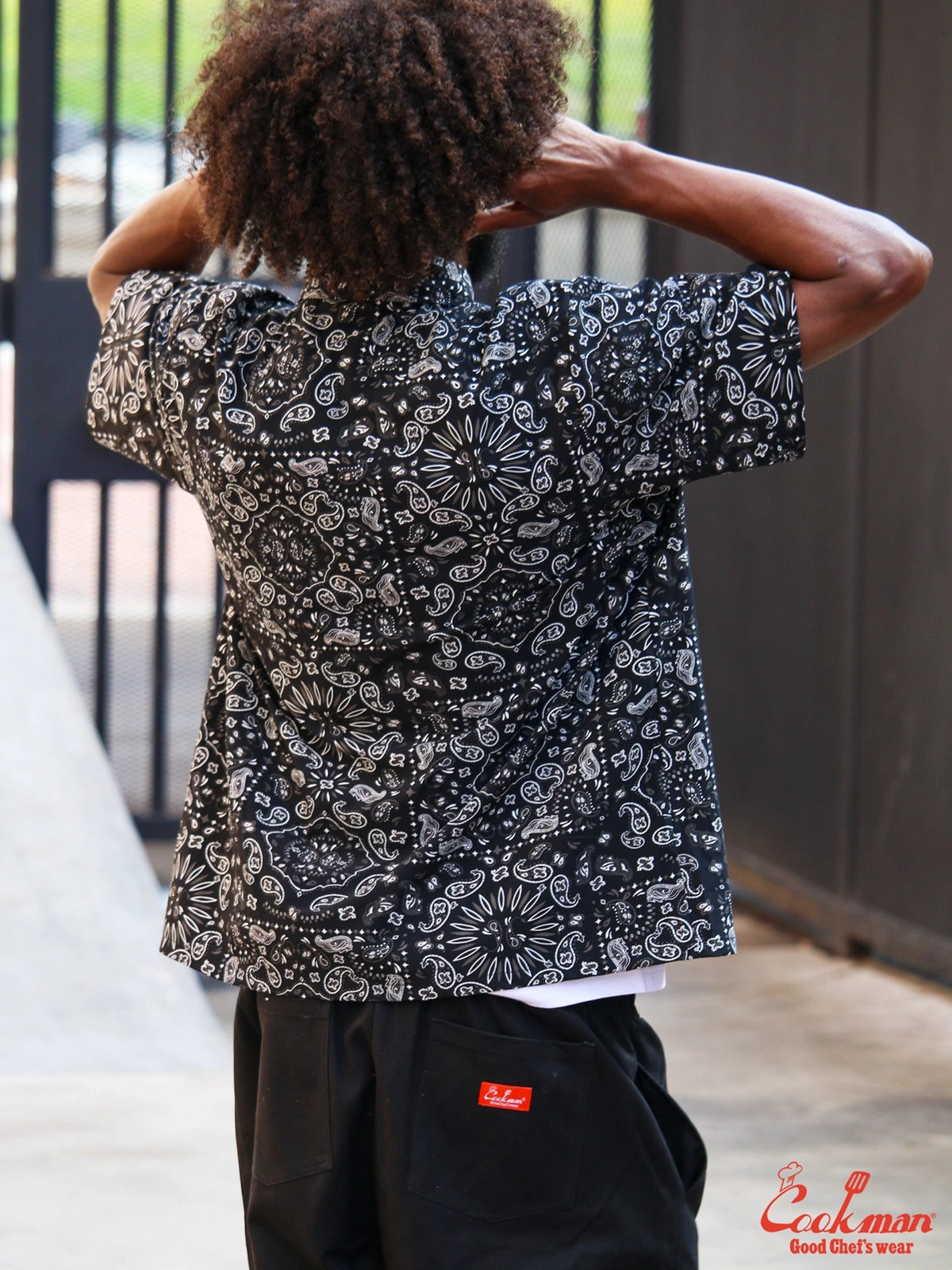 Work Shirts Short Sleeve Light -  Paisley : Black