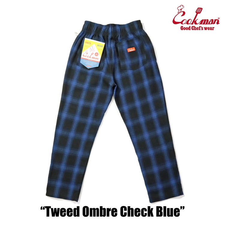 Cookman Chef Pants - Tweed Ombre Check : Blue