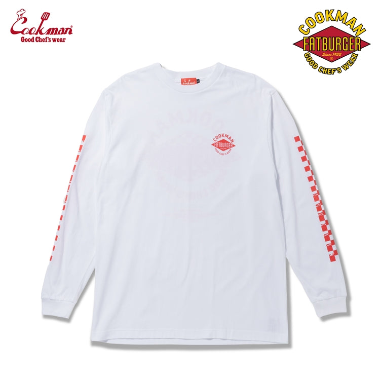 Cookman Long Sleeve Tees - FAT Checker : White