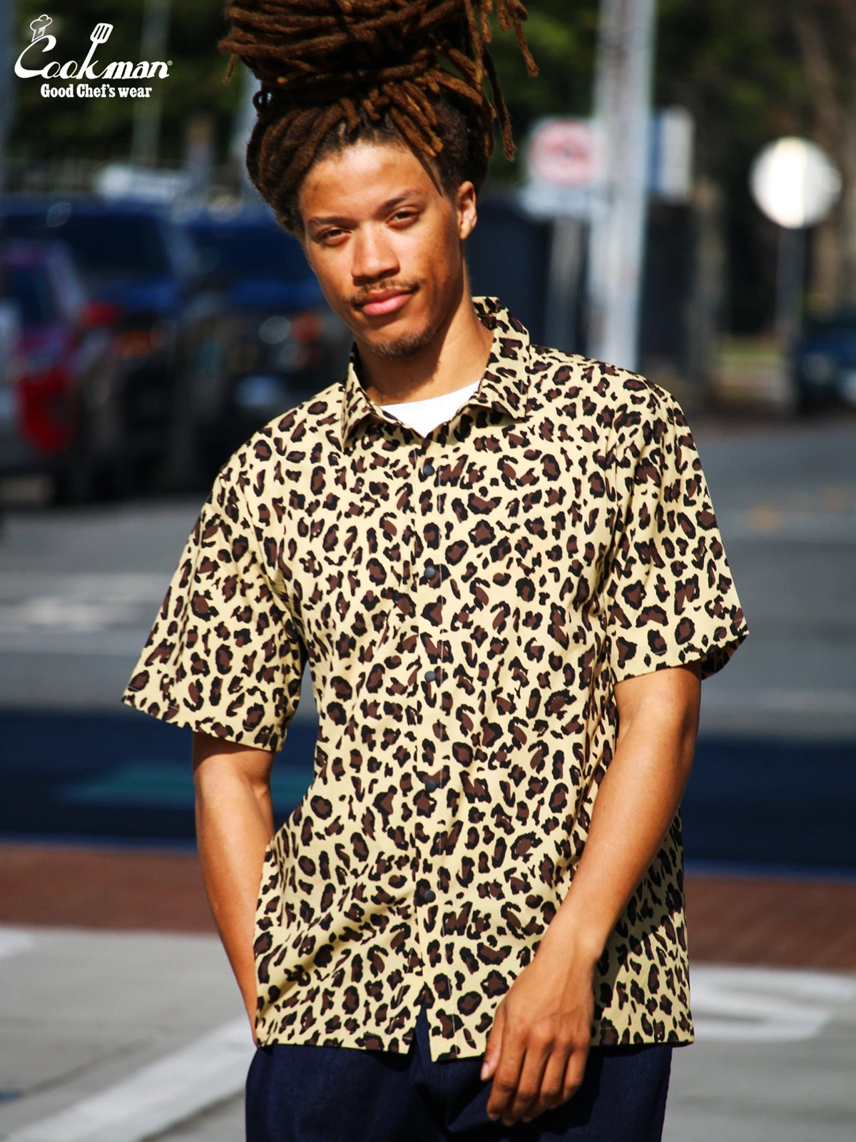 Work Shirts Short Sleeve Light -  Leopard : Beige