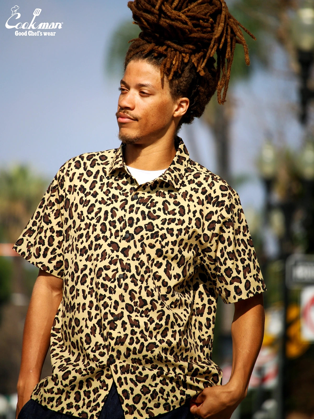 Work Shirts Short Sleeve Light -  Leopard : Beige