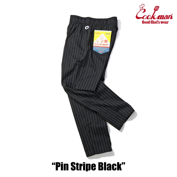 Cookman Chef Pants - Pin Stripe : Black