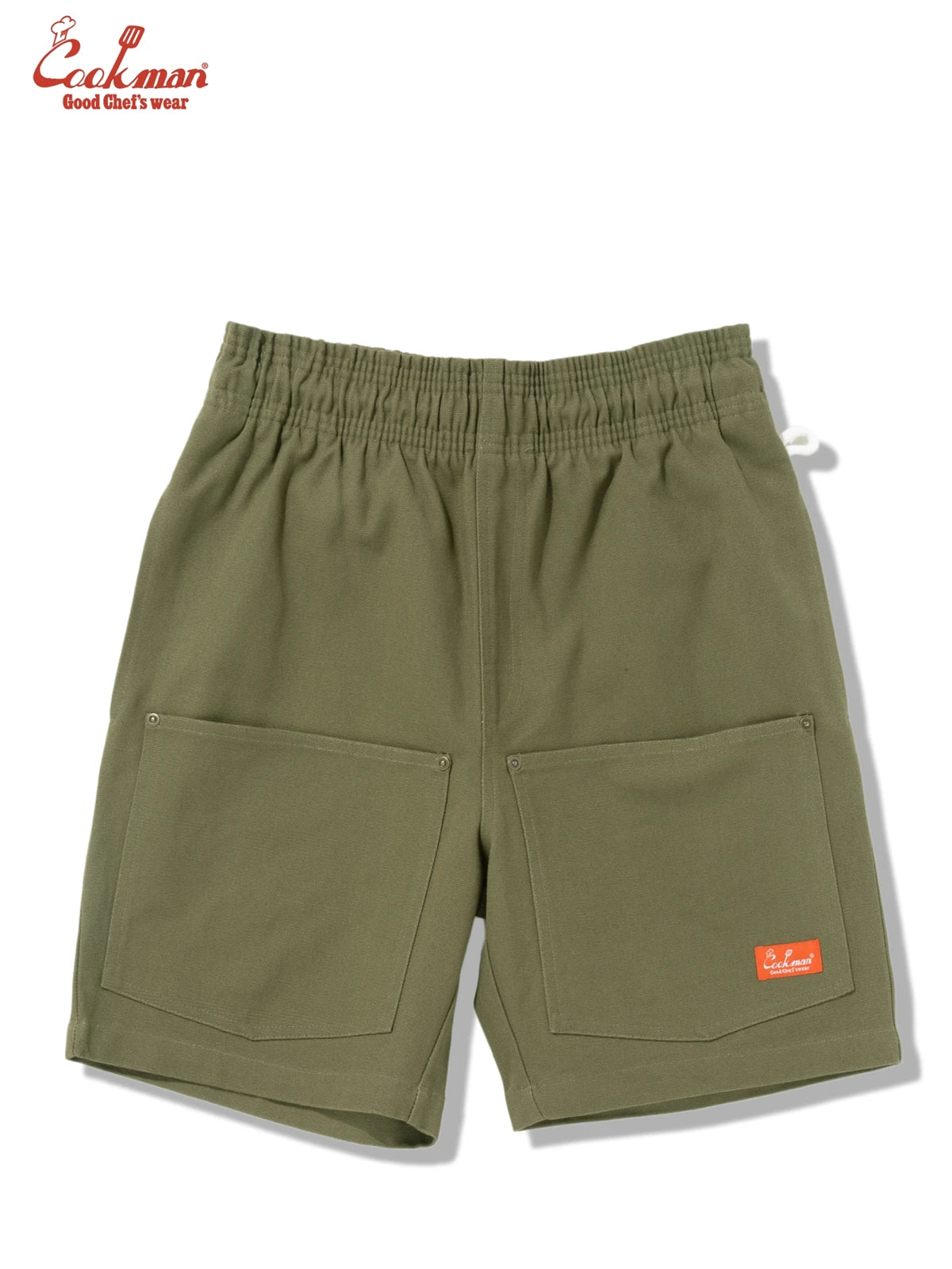 Chef Short Pants  Front pocket - Duck Canvas Olive