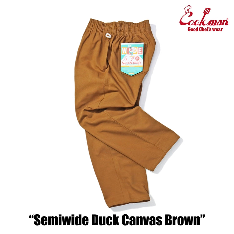 Cookman Chef Pants Semiwide - Duck Canvas : Brown