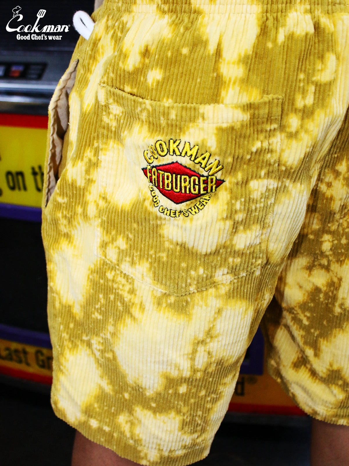 Chef Short Pants - Corduroy : FAT  Bleach Yellow