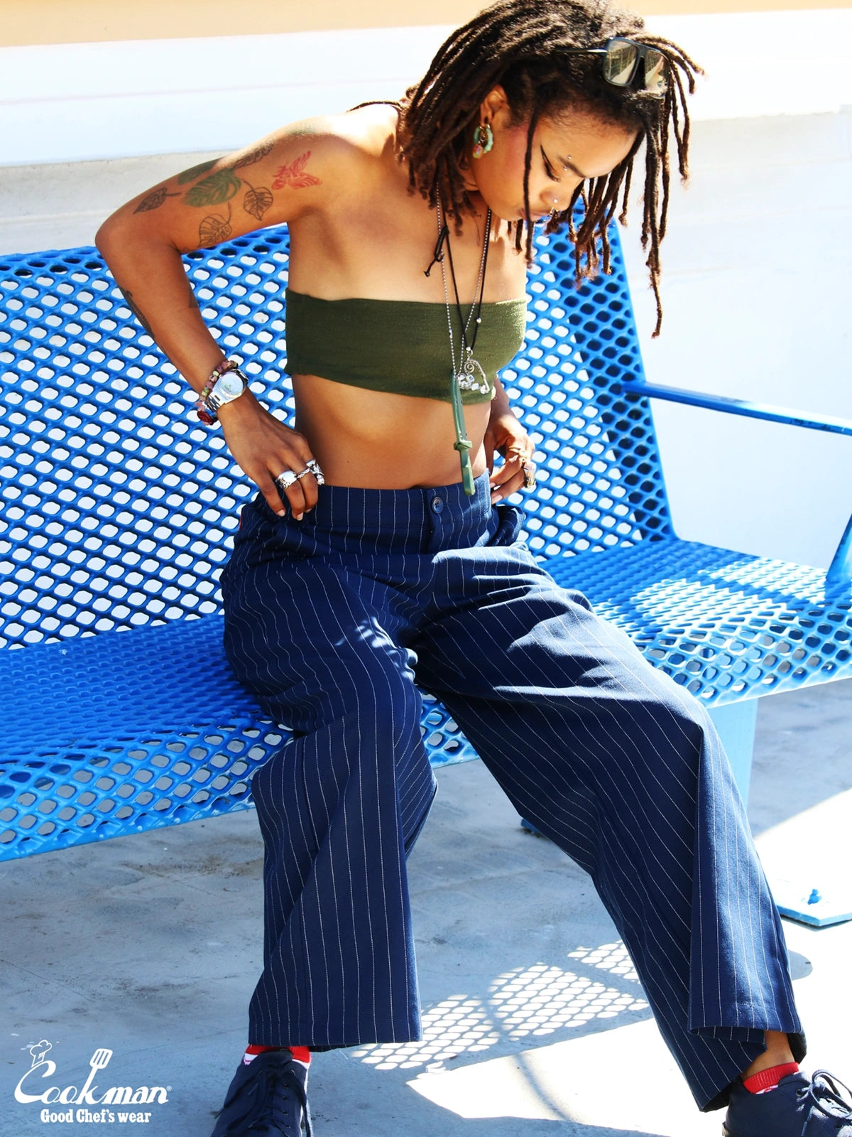 Sally Pants - Pin Stripe : Navy
