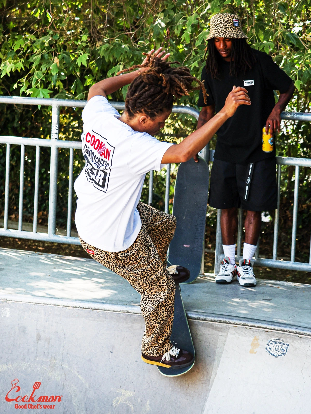 Chef Pants Semiwide Black Belt  - Vision Leopard : Beige