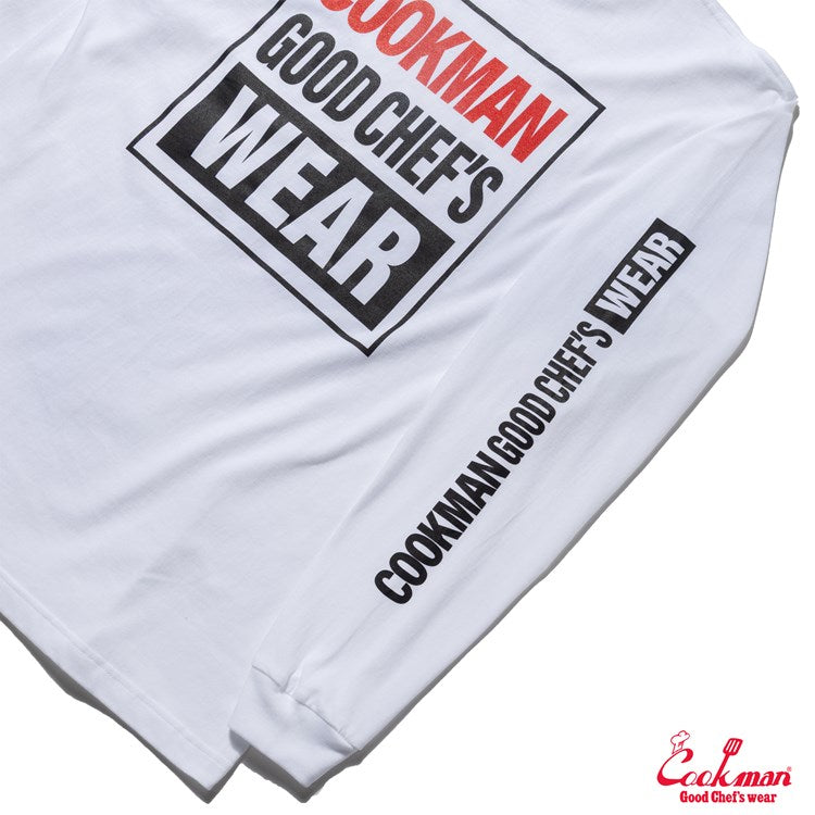 Cookman Long Sleeve Tees - Vision Logo : White
