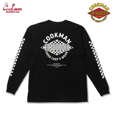 Cookman Long Sleeve Tees - FAT Checker : Black