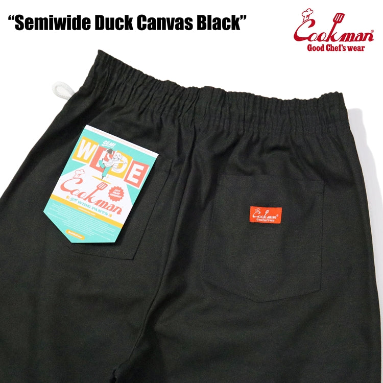 Cookman Chef Pants Semiwide - Duck Canvas : Black