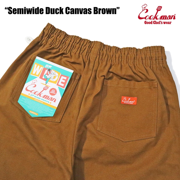 Cookman Chef Pants Semiwide - Duck Canvas : Brown