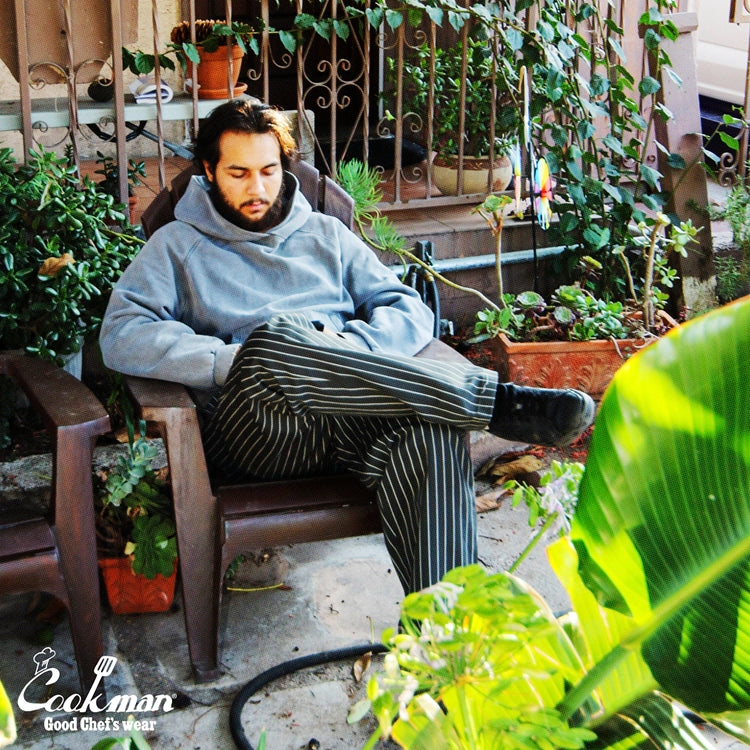 Cookman Chef Pants Semiwide -  Herringbone Stripe : Charcoal