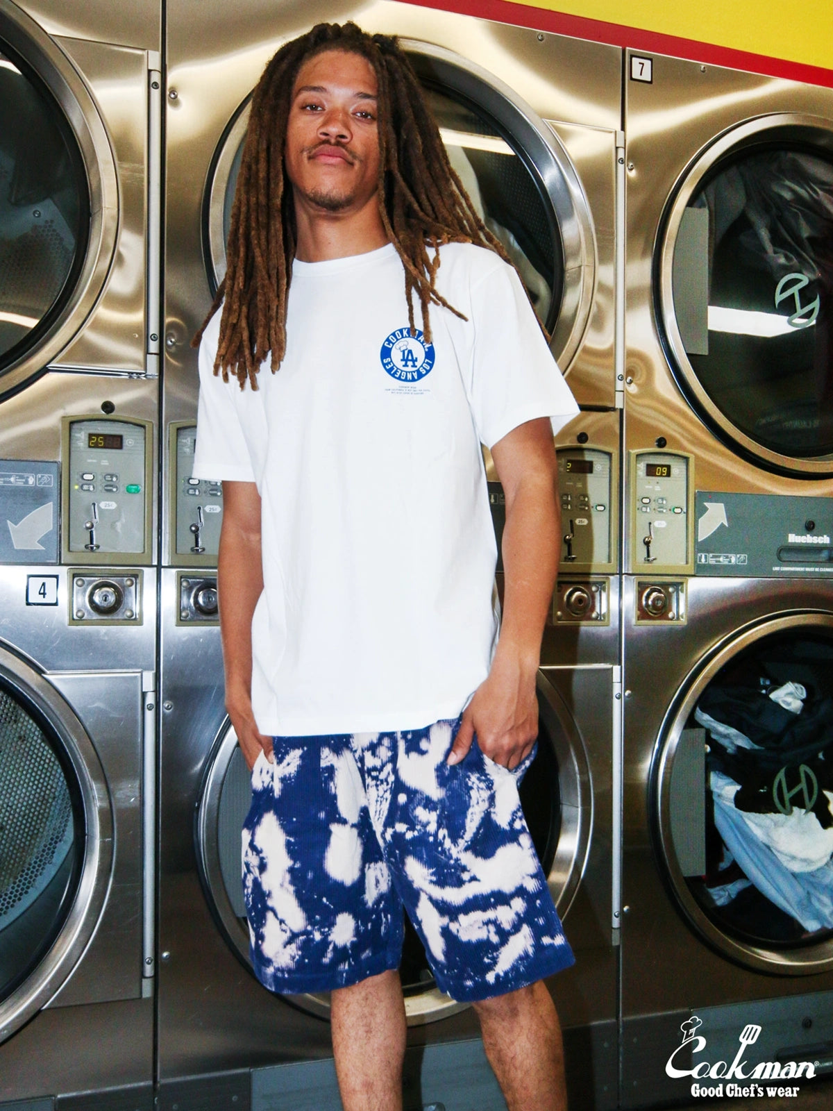 Chef Short Pants - Corduroy Bleach : Navy