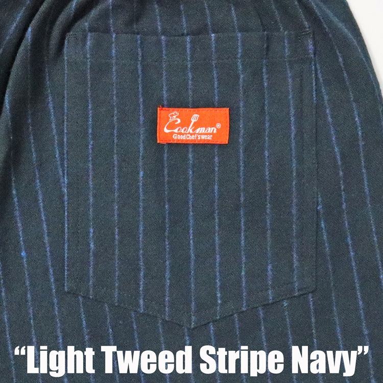 Cookman Chef Pants - Light Tweed Stripe : Navy