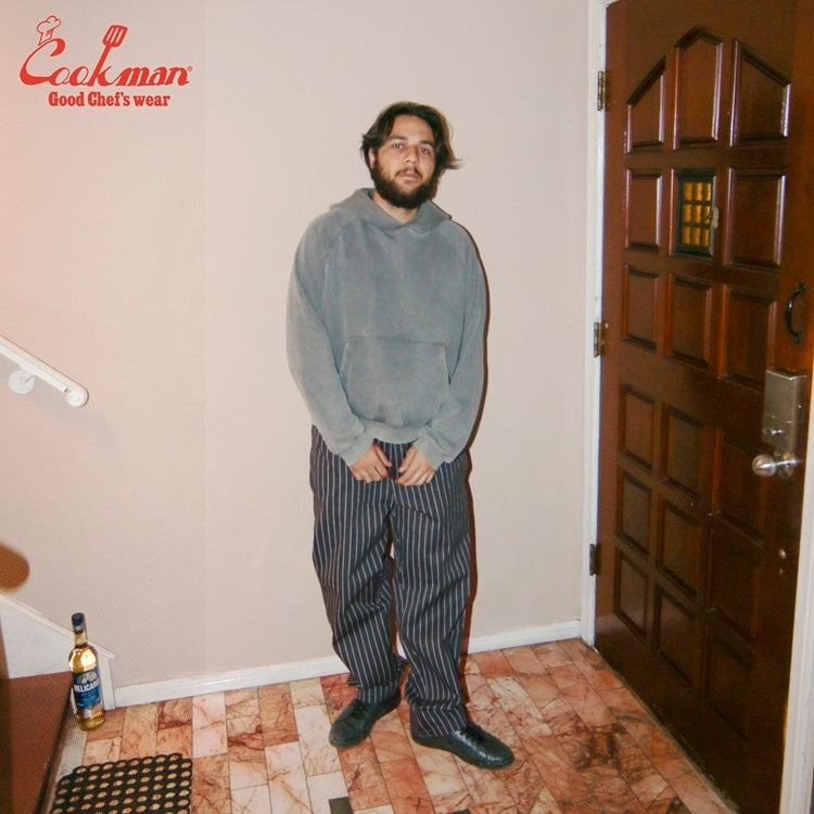Cookman Chef Pants Semiwide -  Herringbone Stripe : Charcoal