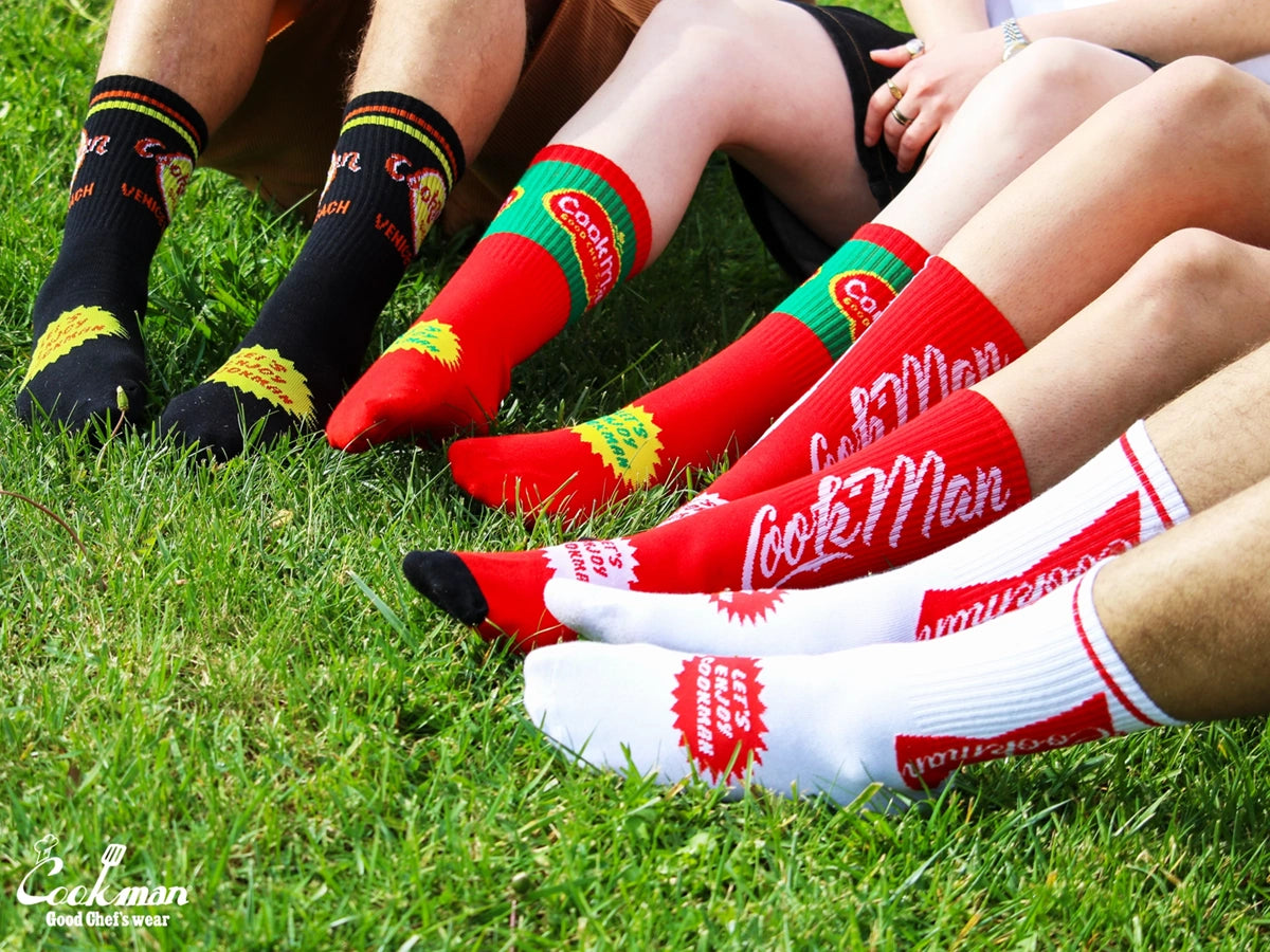 Rib Crew Socks -  Tomato