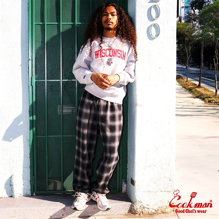 Cookman Chef Pants - Tweed Ombre Check : Black