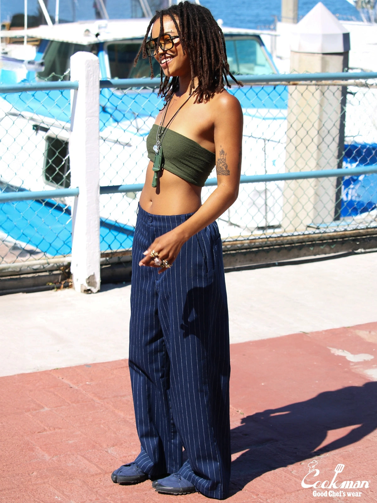 Sally Pants - Pin Stripe : Navy