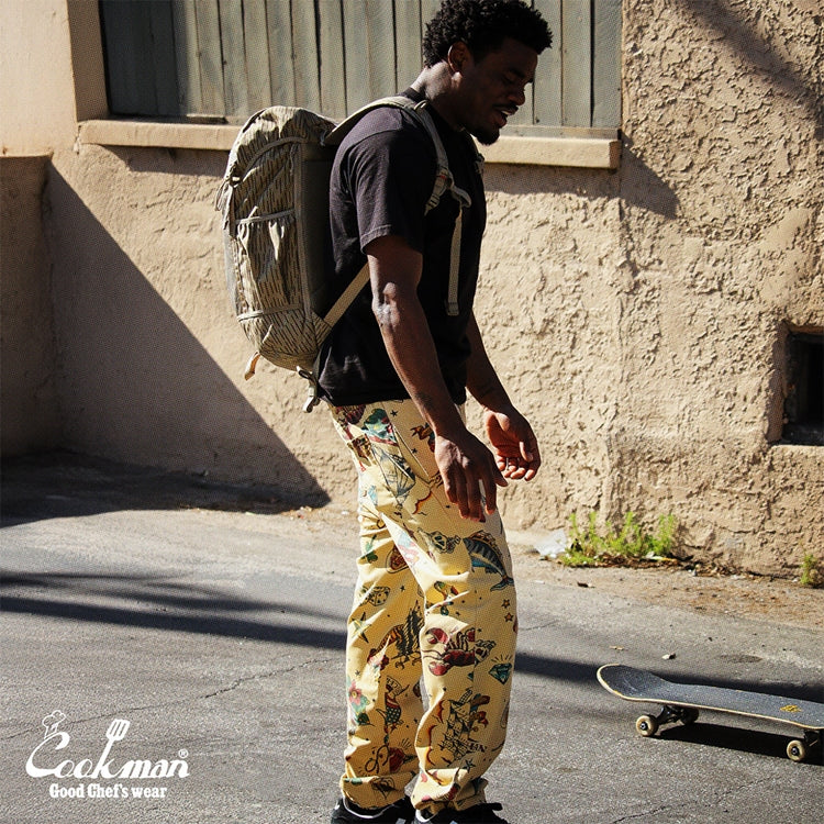 Cookman Chef Pants - Old Tattoo : Beige