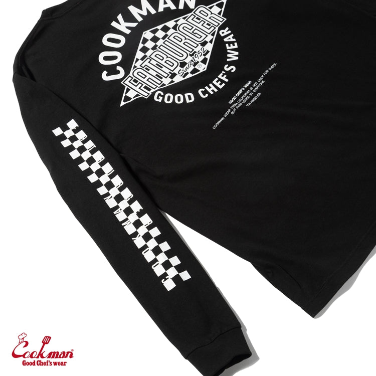 Cookman Long Sleeve Tees - FAT Checker : Black