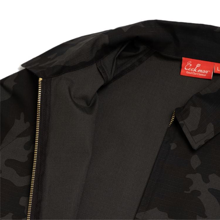 Cookman Delivery Jacket - Ripstop : Camo Black (Woodland)