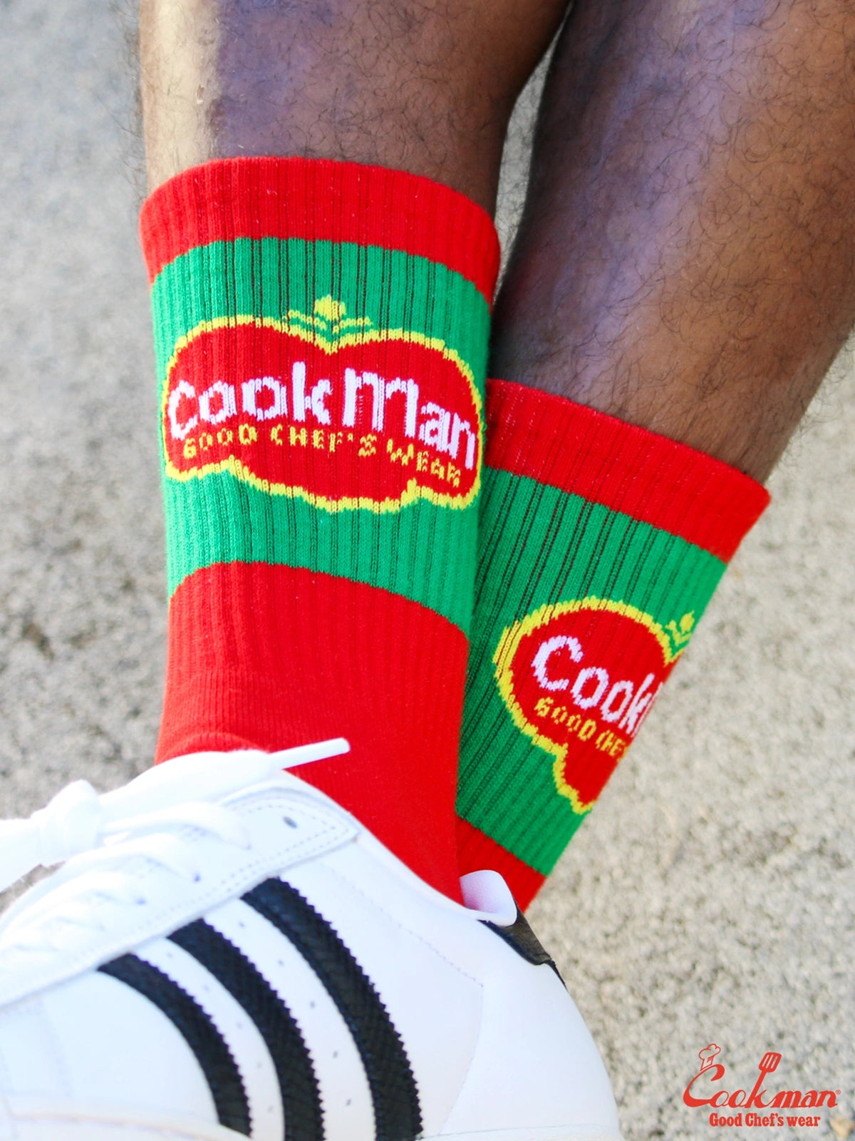 Rib Crew Socks -  Tomato