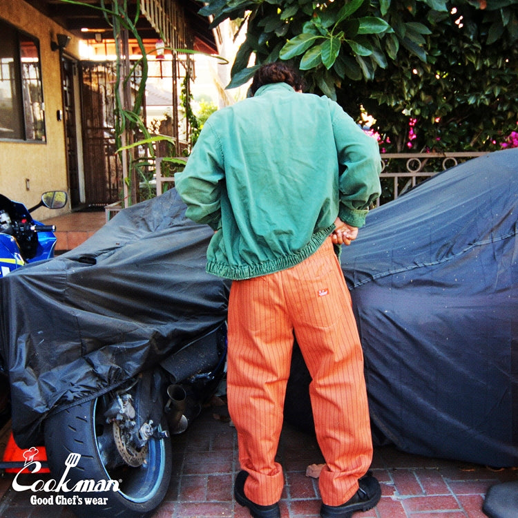 Cookman Chef Pants Semiwide -  Herringbone Stripe : Brick