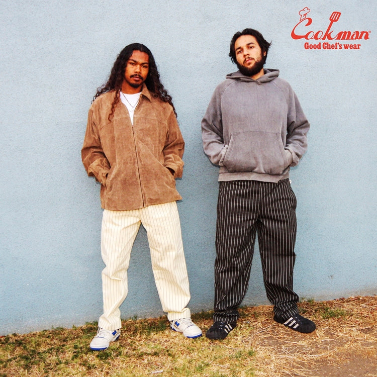 Cookman Chef Pants Semiwide -  Herringbone Stripe : Charcoal